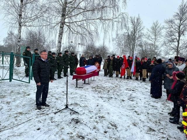 В Тимском районе Курской области похоронили советских солдат